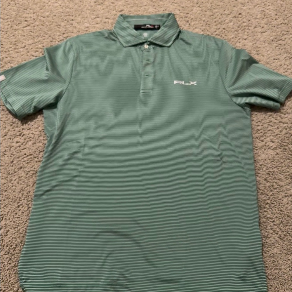 Ralph Lauren RLX Striped Green Polo Shirt